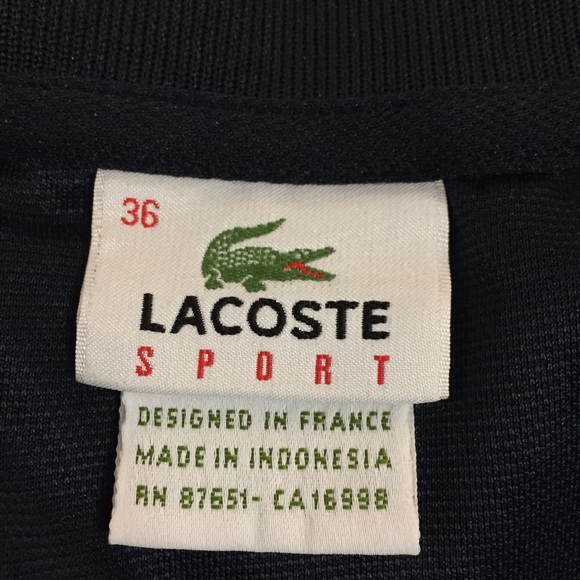 NEW Lacoste Blk Navy Polo Devanlay Tank Top 36 S 4 - Picture 14 of 16
